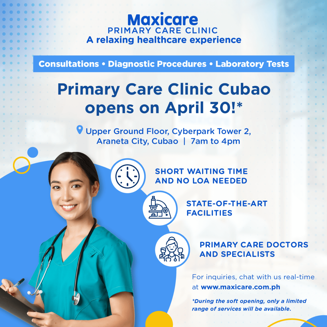 Maxicare Primary Care Clinic Cubao is Opening on April 30! - Premier ...