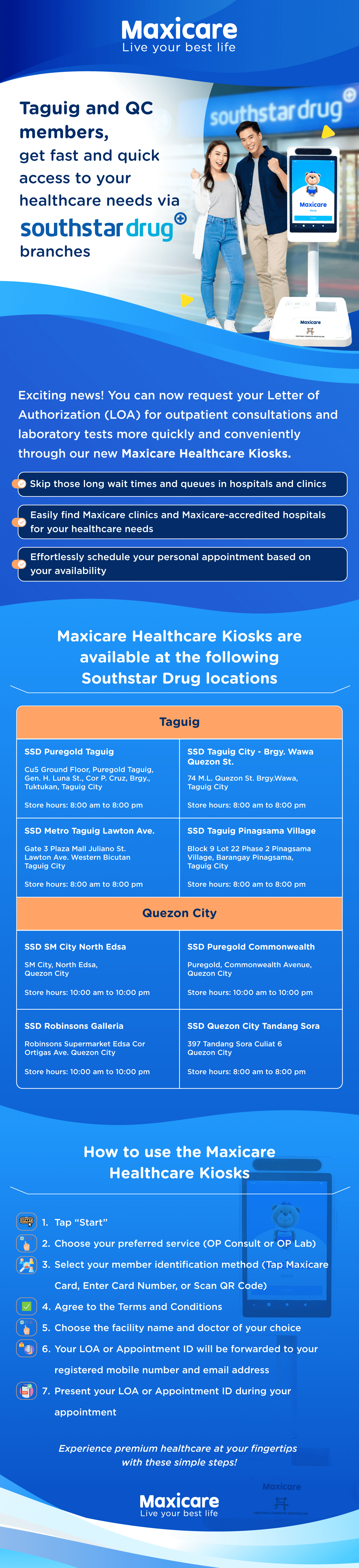 Maxicare LOA Southstar branches